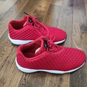 Nike Air Jordan Future Low (BG) Size 5.5Y "Gym Red" Color Gym Red Tour Yellow
